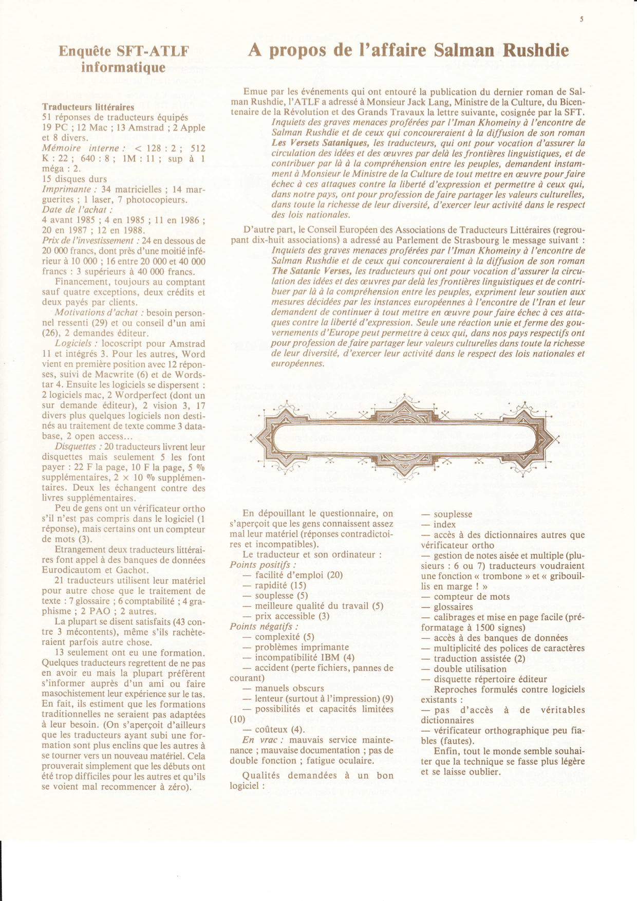 Lettre d'Info 51 - 1989